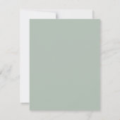 Sage Green Eucalyptus Wedding RSVP Karte (Rückseite)