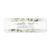 Sage Green Eucalyptus Wedding Rücksendeadresse (Vorne)