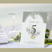 Sage Green Eucalyptus Wedding Table Sign Sockelschild