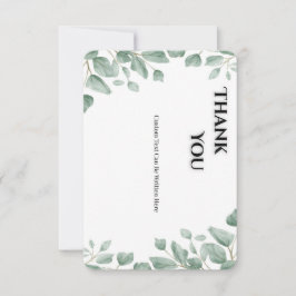 Sage Green Eucalyptus Wedding Thank You Card Dankeskarte