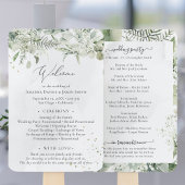 Sage Green Eucalyptus Wedding Zeremony Programm Ha Fächer