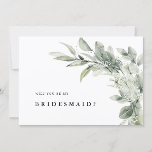 Sage Green Eucalyptus Werden Sie meine Bridesmaid  Einladung