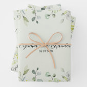 Sage Green Eukalyptus Greenerity Wedding Branding Geschenkpapier Set (Beispiel)