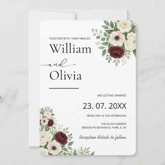 Sage Green Eukalyptus Greenerity Wedding Einladung (Vorderseite)