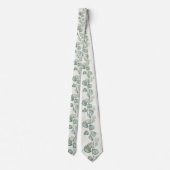 Sage Green Eukalyptus Greenerity Wedding Krawatte (Rückseite)
