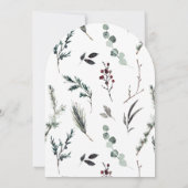 Sage Green Eukalyptus Greenery Berry Brautparty Einladung (Rückseite)