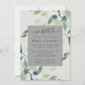 Sage Green Eukalyptus wir noch Vow Erneuerung 50. Einladung (Vorderseite)