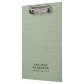 Sage Green Fabric Texture Klemmbrett (Links)