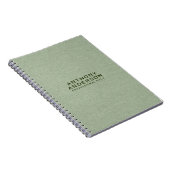 Sage Green Fabric Texture Notizblock (Rechte Seite)