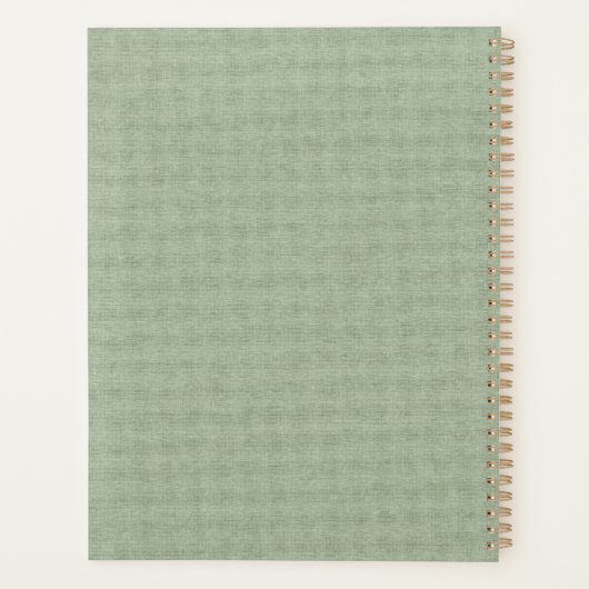 Sage Green Fabric Texture Planer (Rückseite)