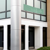 Sage Green Fabric Wedding Welcome Banner (Äußeres Gebäude)