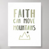 Sage green Faith kann Ihr Gebirgsposter bewegen Poster (Vorne)