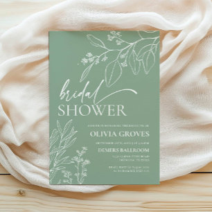Sage Green Fall Bridal Dusche Einladung