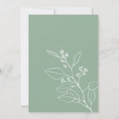 Sage Green Fall in Liebe Bridal Dusche Einladung (Rückseite)