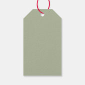 Sage Green Fall Ladybug Grüne Babydusche Geschenkanhänger (Rückseite)