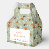 Sage Green Fall Ladybug Grüne Babydusche Geschenkschachtel (Rückseite)