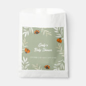 Sage Green Fall Ladybug Grüne Babydusche Geschenktütchen (Vorderseite)