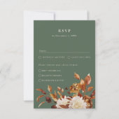 Sage Green Fall RSVP Karte (Vorderseite)