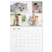 Sage Green Family and Friends Custom Photo Collage Kalender (Mär 2026)
