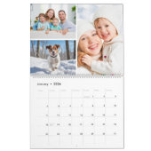 Sage Green Family and Friends Custom Photo Collage Kalender (Jan 2026)