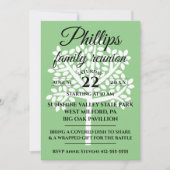 Sage Green Family Wiedersehen White Tree Silhouett Einladung (Vorderseite)