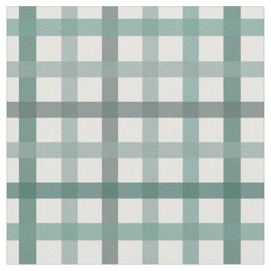 Sage Green Farmhouse Gingham Kariert Tartan Muster Stoff (Nahaufnahme)