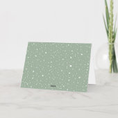 Sage Green Feliz Navidad Script Weihnachts-Foto (Rückseite)