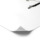 Sage Green Fern Botanical Illustration Print no 1 Poster (Ecke)