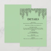 Sage Green Fern Leaf Wedding Begleitkarte (Vorne/Hinten)