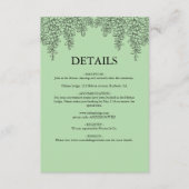 Sage Green Fern Leaf Wedding Begleitkarte (Vorderseite)