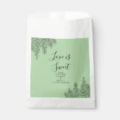 Sage Green Fern Leaf Wedding Geschenktütchen (Vorderseite)