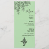 Sage Green Fern Leaf Wedding Menükarte (Vorderseite)