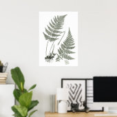 Sage Green Fern Print No. 10 Botanical Wall Art Poster (Heimbüro)