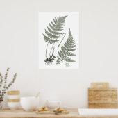Sage Green Fern Print No. 10 Botanical Wall Art Poster (Küche)