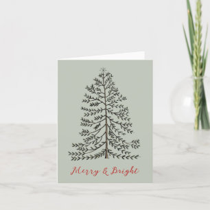 Sage Green Festival Merry Weihnachten Winterbaum