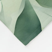 Sage Green Flora Elegante Fleecedecke (Ecke)