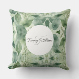 Sage Green Flora Elegante Kissen