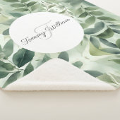 Sage Green Flora Elegante Sherpadecke (3/4)