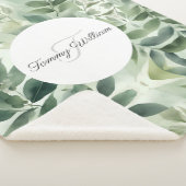 Sage Green Flora Elegante Sherpadecke (3/4)