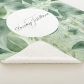 Sage Green Flora Elegante Sherpadecke (3/4)