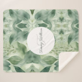 Sage Green Flora Elegante Sherpadecke (Vorderseite (Horizontal))