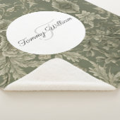 Sage Green Flora Elegantes Ambiente Sherpadecke (3/4)