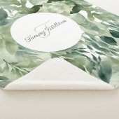 Sage Green Flora Elegantes Ambiente Sherpadecke (3/4)