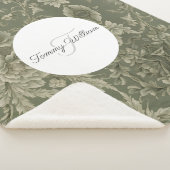 Sage Green Flora Elegantes Ambiente Sherpadecke (3/4)