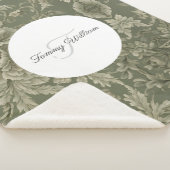 Sage Green Flora Elegantes Ambiente Sherpadecke (3/4)