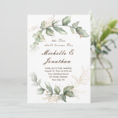Sage Green Floral alles in einer Christlichen Hoch Einladung (Stehend Vorderseite)