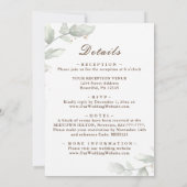 Sage Green Floral alles in einer Christlichen Hoch Einladung (Rückseite)