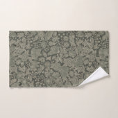 Sage Green Floral Badhandtuch Set (Handtuch)