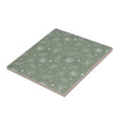 Sage Green Floral Bauernhof Keramik Tile Fliese (Seite)