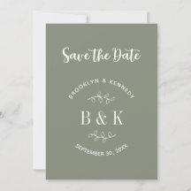 Sage Green Floral Botanical Wedple Name